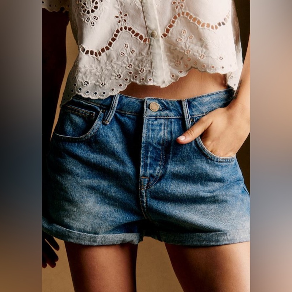 Sézane Blue Denim Jean Shorts